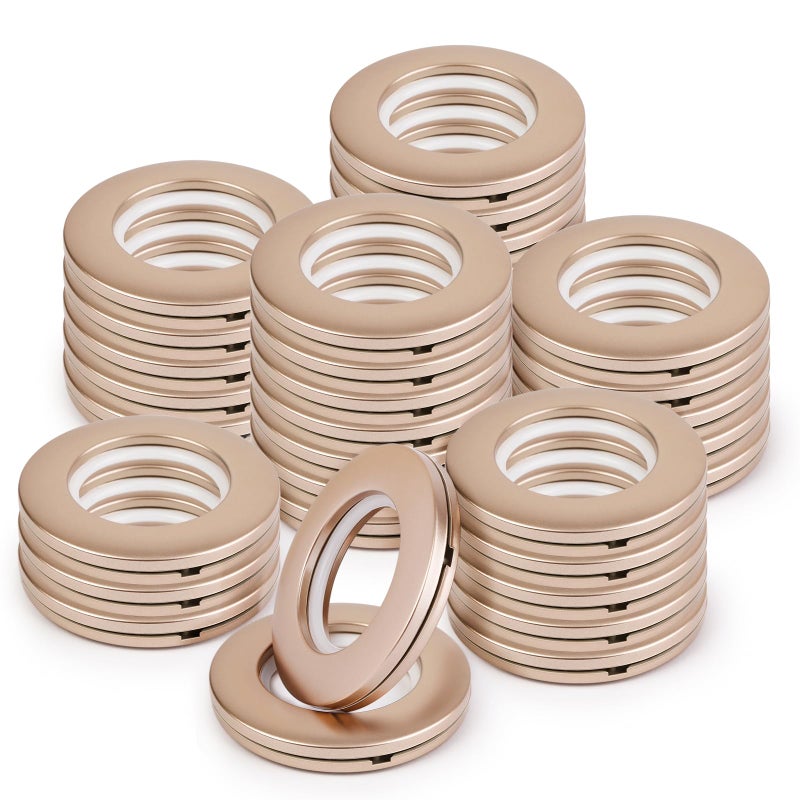 WCIC 32PCS Bronze Roman Shade Rings 40mm - Rich Espresso Finish for Traditional Homes (1-9/16"), Heavy Duty Quiet Glide Grommets - Image 1